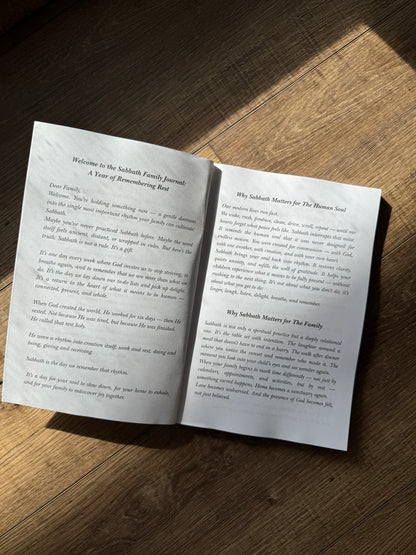 Sabbath Family Memories Journal
