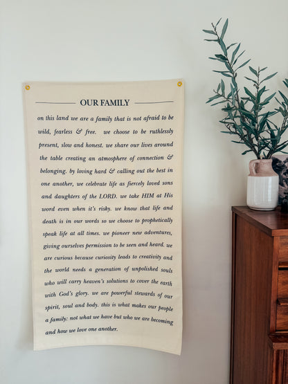 Family Mission Manifesto | Xtra Large, Portrait, Serif