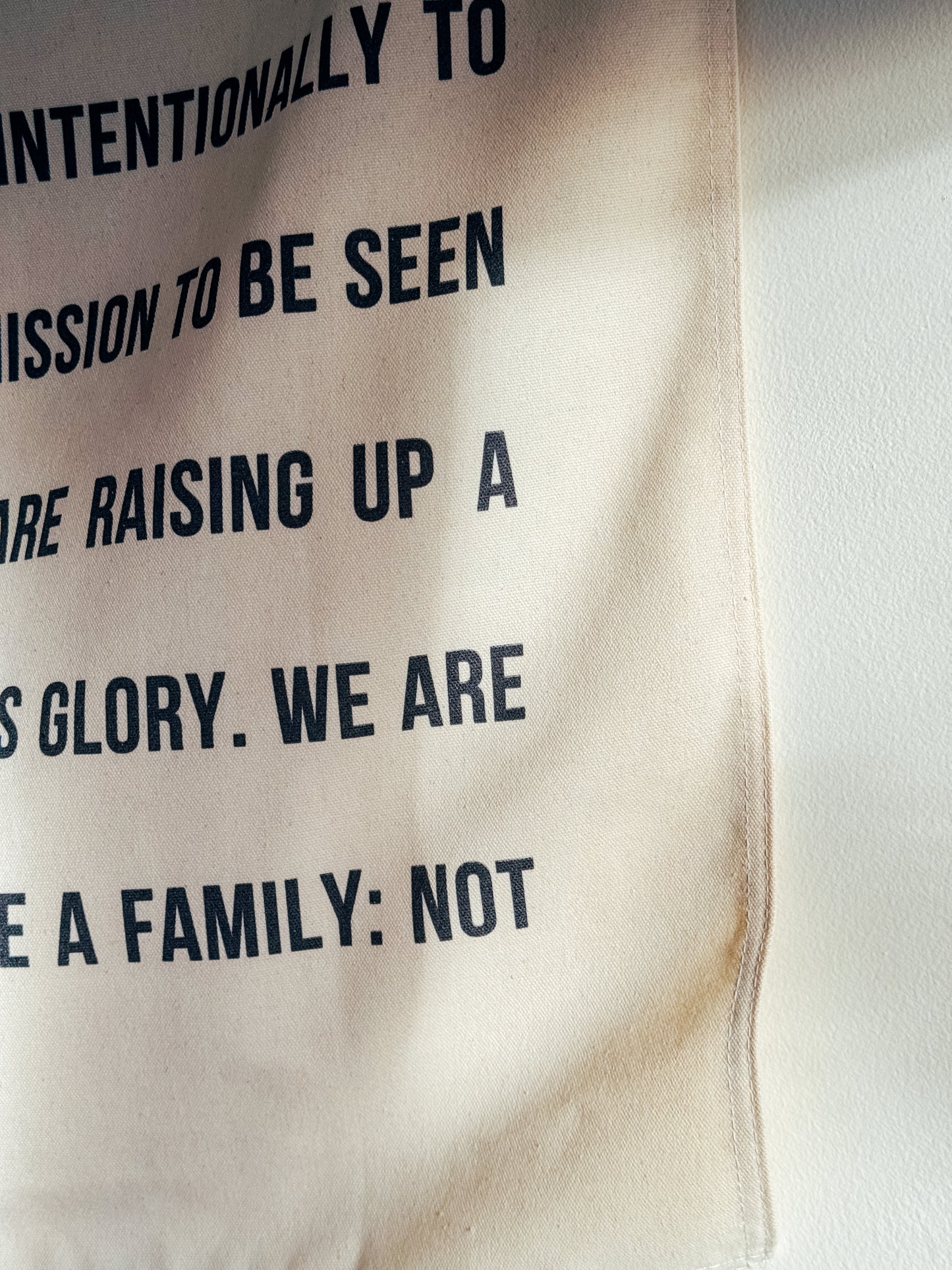 Family Mission Manifesto | Xtra Large, Horizontal